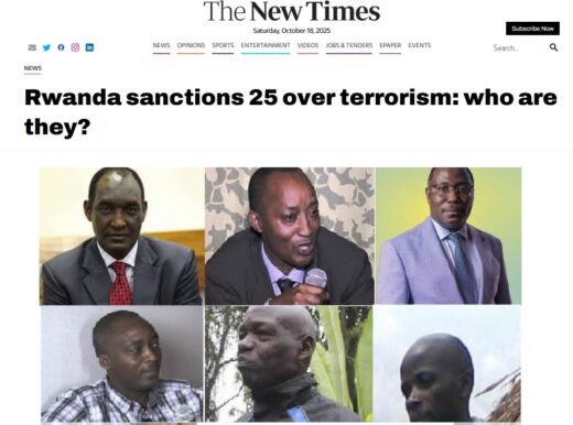 La ‘‘liste noire’’ des 25 : un signal d’alarme pour les défenseurs de la démocratie rwandaise