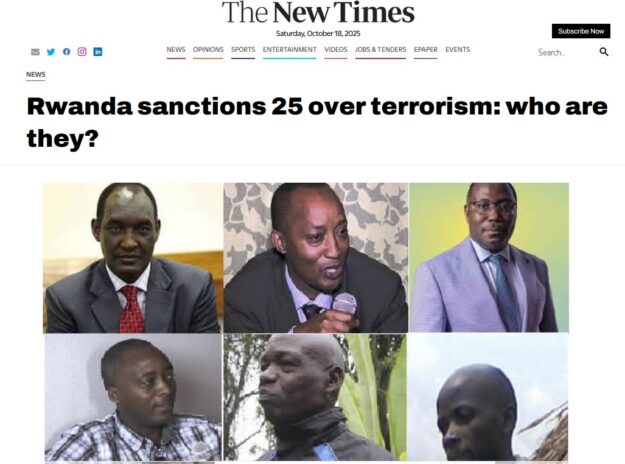 La ‘‘liste noire’’ des 25 : un signal d’alarme pour les défenseurs de la démocratie rwandaise