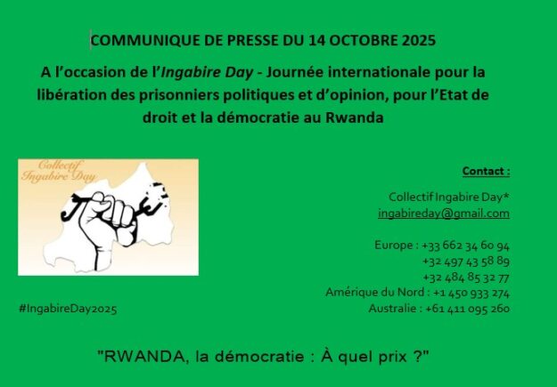 Ingabire Day. Communique de presse du 14 octobre 2025
